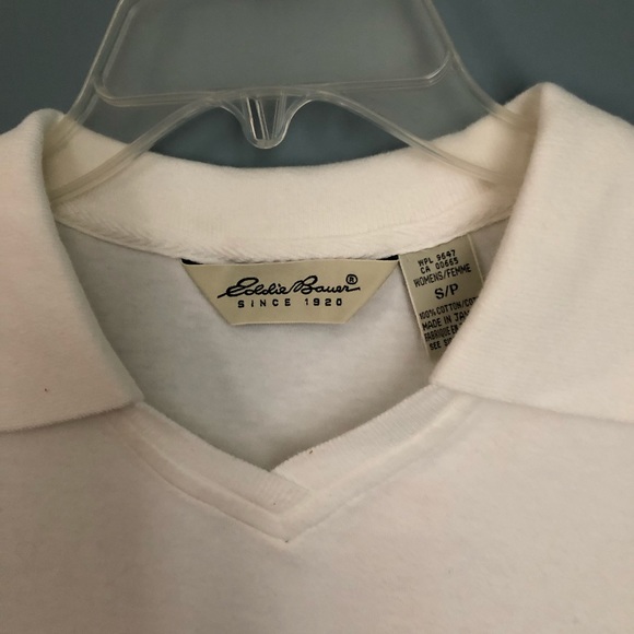 🌺WOMEN’S EDDIE BAUER POLO SHIRT SIZE S COLOR CREAM - Picture 4 of 7